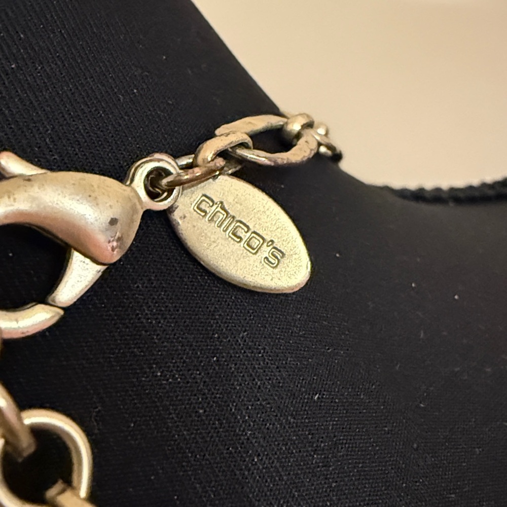 Chico’s Orange Multi-Strand Beaded Statement Neck… - image 4